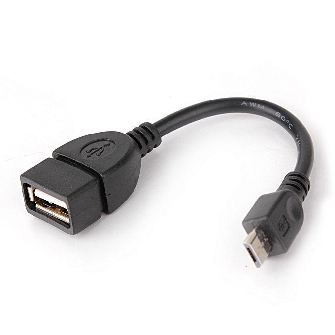 Black OTG Cable for Mobile Phones