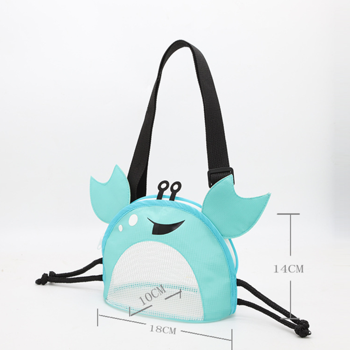 Clothes Mesh bag Kids Toys Sundries Crab shape Beach Storage Children sand away for Outdoor Beach activity Children's  storage Travel Picnic