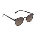 Light Brown Shaded Round Sunglasses (Unisex). 