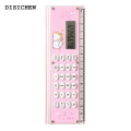 DISICHEN Profesional 2 in 1 15cm Ruler Calculator 8-Digits Electronic Calculator Pocket Mini Stationery Math Toys School Multi-functional Calculator. 