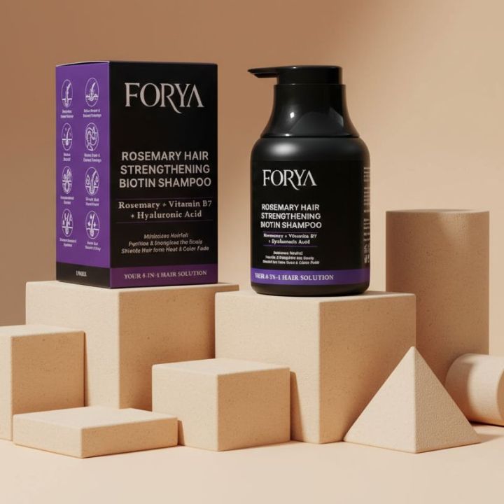 FORYA - (Shampoo)  Rosemary Hair Strengthening Biotin Shampoo - 200ml [ 8-IN-1 Hair Solution ]