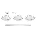 3 Layer Aluminum Bathroom Corner Shelves Organizer Large Capacity Shower Shelf Rack with Hooks. 