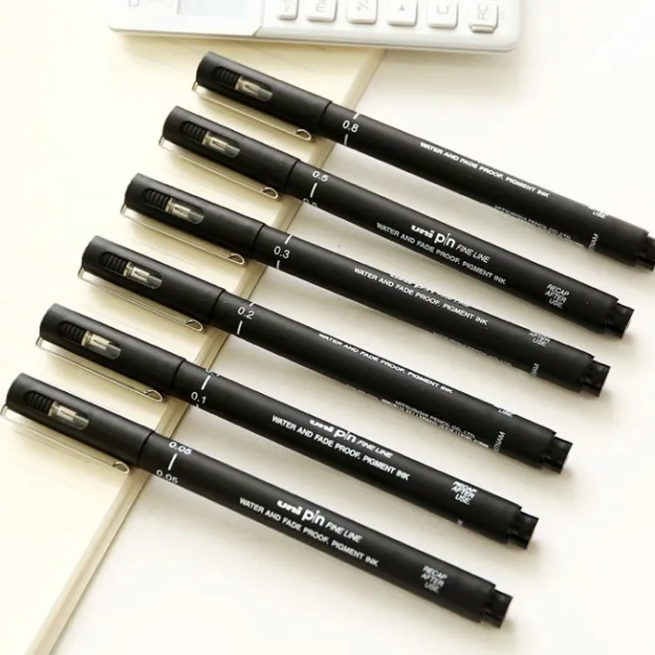 Sweet%20Journal%206PCS%20UNI%20Drawing%20Pen%20Ultra%20Fine%20Line%20Marker%20Black%20Ink%20005%2001%2002%2003%2005%2008%20Micron%20Sketch%20Pen%20Art%20Supplies%20-%20Image%204