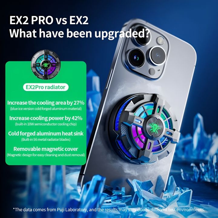 PLEXTONE%20EX2%20Pro%20Back%20Clip%20Mobile%20Phone%20Flat%20Radiator%20RGB%20Lighting%20Detachable%20Magnetic%20Top%20Cover%20Semiconductor%20Refrigeration%20Fan%20-%20Image%202
