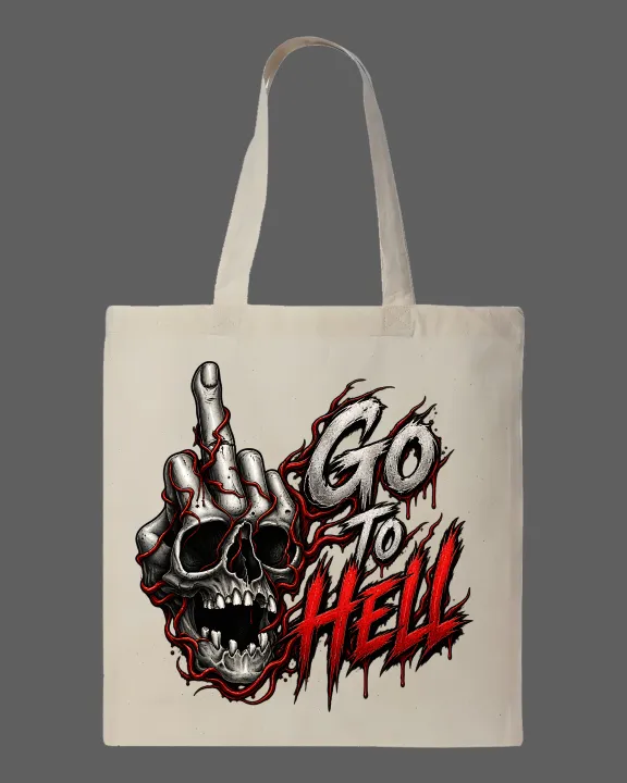 Skull%20Middle%20Finger%20"Go%20To%20Hell"%20Printed%20Tote%20Bag%E2%80%93%20Black%20&%20White%20-%20Image%203