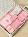 6 Piece Packing Cubes Set Travel Organzier Bag For Luggage | Luggage Organizer Portable Bag Set | Multipurpose 6 In 1 Travel Luggage Organizer Bag. 