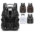 Creative Design Y2K 3D Xenomorph Shaped Backpack PVC Novelty Punk Cool Handbag Unique Alien Purse Women Men. 