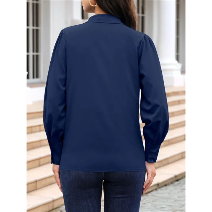 Womens%20Long%20Sleeve%20Office%20Shirt%20Tops%20Pink%20XXL%20-%20Image%206