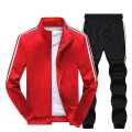 New Men's Set Spring Autumn Sportswear 2 Piece Sets Sports Suit Tracksuit.(AD Red). 
