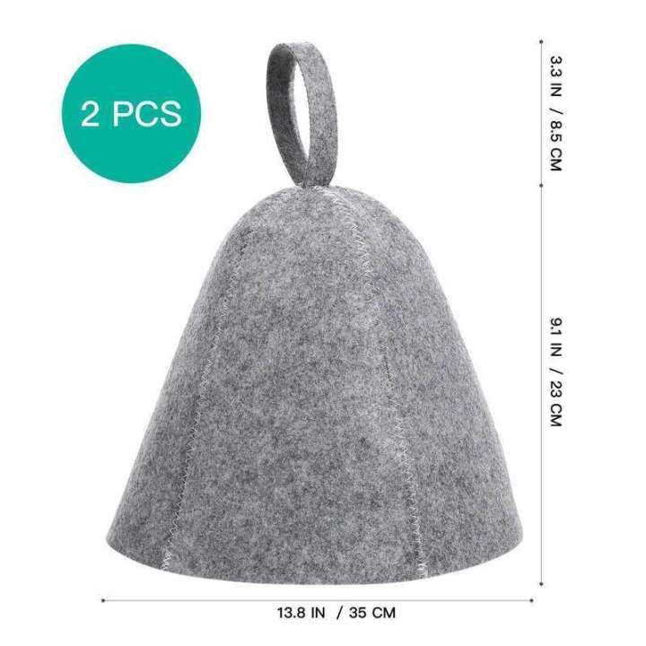 2%20pcs%20Lightweight%20Steam%20Heat%20Insulation%20Spa%20Bathing%20Shower%20Hat%20Large%20Sauna%20Cap%20Felt%20Size%20-%20Image%204