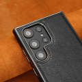 Jinduka Leather Case & Cover for Samsung S23 Ultra (Black). 