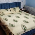 Premium Ultra Soft 100% Cotton Extra Large King Size Bed Sheet Set with Rajasthani Design and 2 Matching Pillow Covers. 