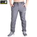 Grey Solid Outdoor Hiking Pant For Men. 