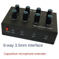 Spreeshop -801 Condenser Microphone Expander 8 Channel 3.5mm Microphone Mixer Multi-Channel Input Expander Hub. 