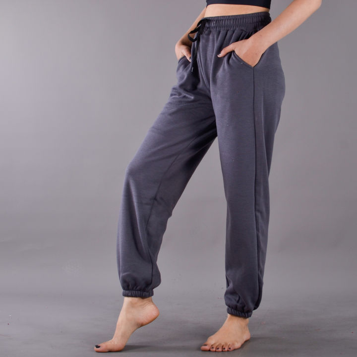 Original Solid Thick Warm Casual Joggers Pants For Women Fleece