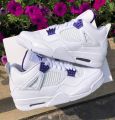 Jordan 4 With Logo Mettalic High Top Sneakers Shoes For Men By Sneakers Point. 