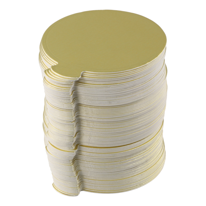 Mini Golden Cardboard Cake Base,100 Pieces Cake Plate Cardboard Base