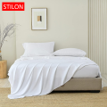 STILON 100% Cotton Plain Bedsheet with Pillow Covers King Size (96 x 112inches). 
