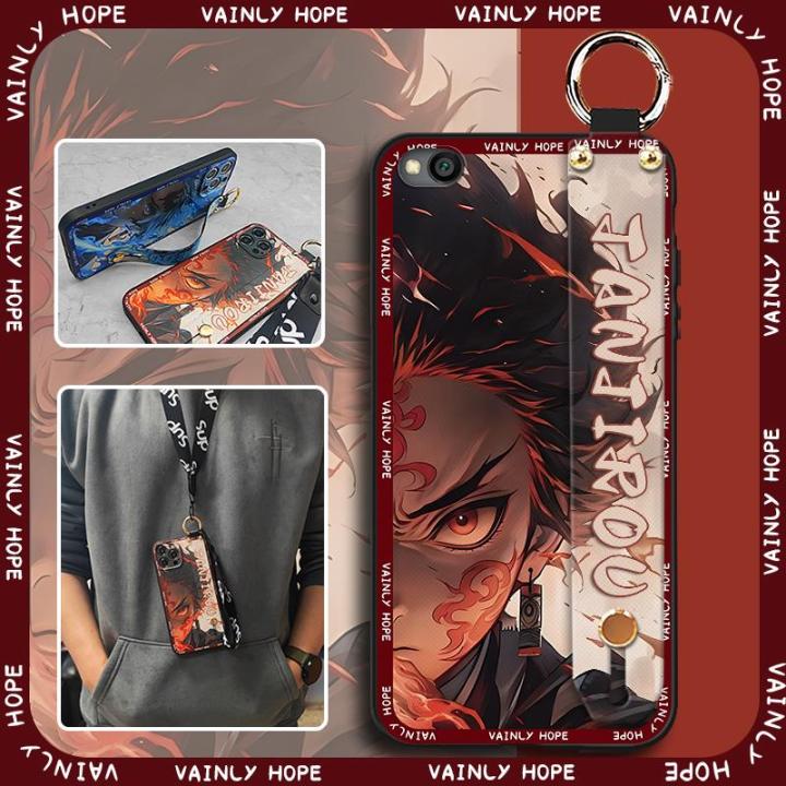 Back Cover Wristband Phone Case For Xiaomi Redmi GO Silicone Phone Holder Cartoon Fashion Design Dirt-resistant Cute