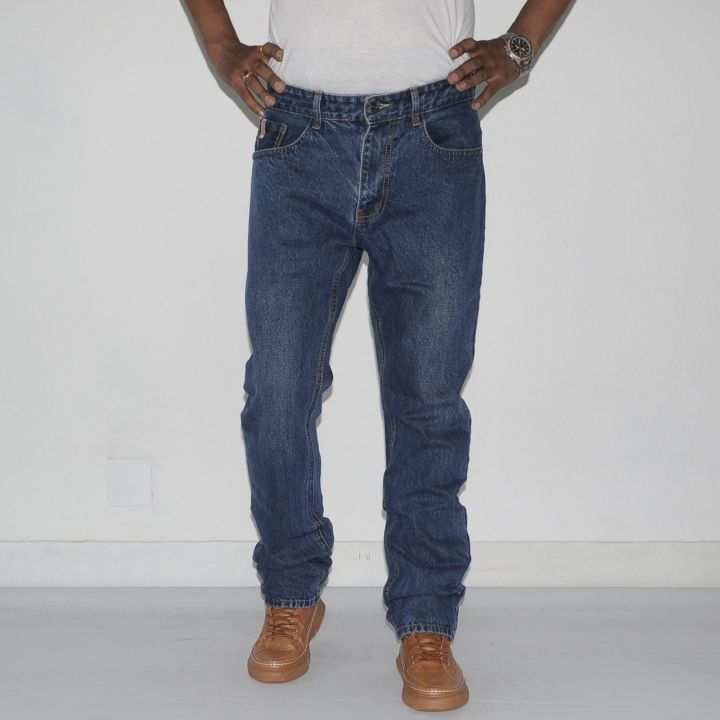 Blue Regular Fit Hard Jeans For Men