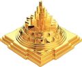 Sumeru Shree Yantra - Brass Shri Meru Chakra Metal Made/ Maha Lakshmi Sumeru Shri Chakra for Good Luck, Success and Prosperity. 