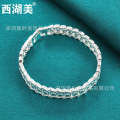 West Lake Beauty Sier Jewelry Pipi Shrimp Bracelet for Women. 
