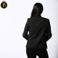 Boss Lady Single Button Classic Black Formal Blazer For Women. 