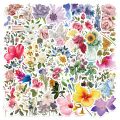 Artsy Home 25/50pcs Colorful Flowers Stickers | Easy To Apply Matte Finish Stickers. 