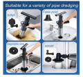 5 in 1 White Air Pressure Plunger Kit, Air Drain Blaster Gun Plunger High Pressure with 4 Heads, For Clogged Toilet and Kitchen. 