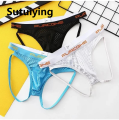 Sutuiying Special 1PCS Gay Men Mesh Jockstrap Underwear Sissy Panties Cueca Tanga Male Thong G String Hollow Out Strap Briefs Lingerie. 