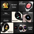 Fire-Boltt Phoenix AMOLED 1.43" Display Smart Watch, with 700 NITS Brightness, Stainless Steel Rotating Crown, Multipe Sports Modes & 360 Health (Black). 