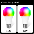 Wenefang AmmToo Tuya Bluetooth Smart LED Light Bulb E27 RGB 110V 220V Smart Luxury Lamps for Bedroom Decoration Party Lighting Smart Life APP. 