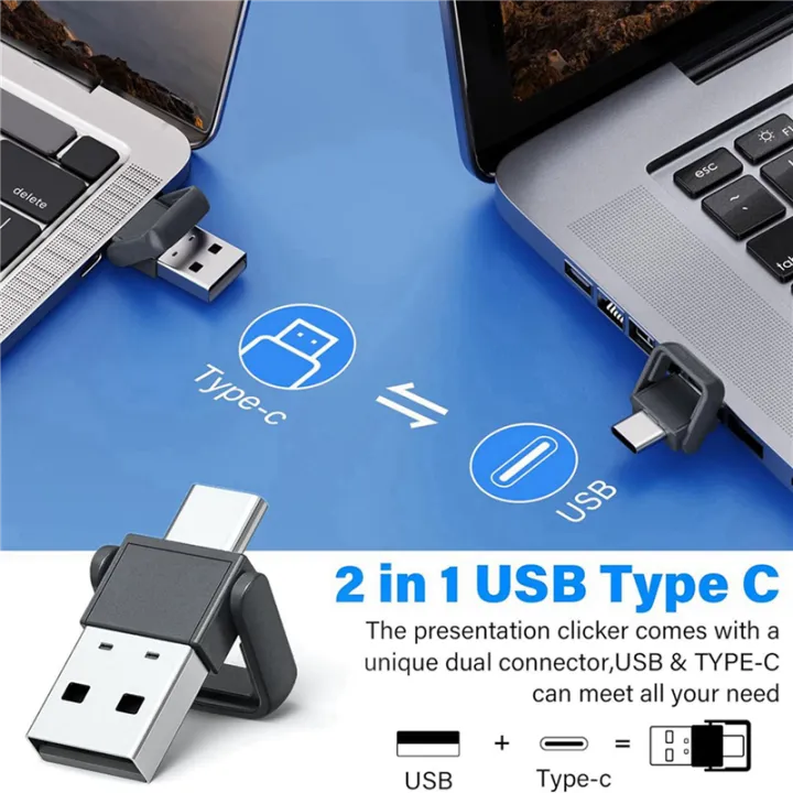 3X%202-In-1%20USB%20Type%20C%20Presentation%20Clicker,%20Rechargeable%20Wireless%20Presenter%20Remote,%20Clicker%20for%20PowerPoint%20Presentations%20-%20Image%203
