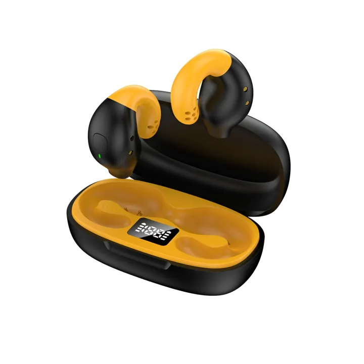 R18%20LED%20Digital%20Display%20Wireless%20Ear%20Clip%20Noise%20Reduction%20Bluetooth%20Bone%20Conduction%20Headset(Black%20Yellow)%20-%20Image%208