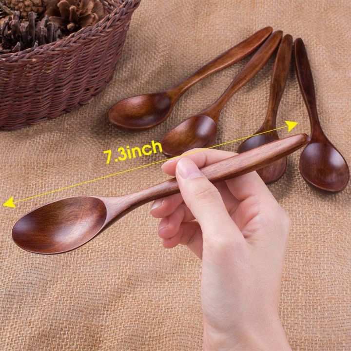 NAMUNY%20Wooden%20Spoons,%2010%20PCS%20Wood%20Soup%20Spoon%20Set,%20Long%20Handle%20Natural%20Wood%20Table%20Spoons%20for%20Eating%20Mixing%20Stirring%20Cooking%20-%207.3%20Inches%20-%20Image%203