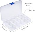 Plastic Box For Storing Jewelry, Beads, Screws, Small Parts. Transparent Storage Box Container. 15 Compartments. Perfect For DIY Projects.. 