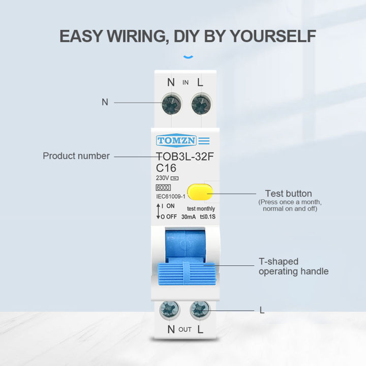 OYPFXMI%2018MM%20230V%20RCBO%201P+N%206KA%20Residual%20Current%20Differential%20Automatic%20Circuit%20Breaker%20with%20over%20Current%20Leakage%20Protection,%2016A%20-%20Image%206