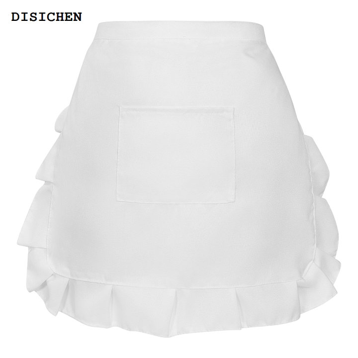 DISICHEN%20Hot%20Selling%20Apron%20Aprons%20Half%20Waist%20Waitress%20Pockets%20White%20Women%20Girls%20Girl%20Cooking%20Short%20Costume%20Retro%20Kitchen%20Men%20Cute%20Server%20Maid%20Maids%20-%20Image%202