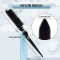 3Pcs Slicking Hair Brush Rat Tail Comb for Edge Back Grooming Slick Brush Set Teasing Brush Bristle Hair Brush. 