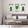 3D Leafy Plants Wall Sticker 60cm x 90cm. 
