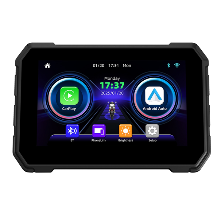 Wireless -02A 5 Inch CarPlay Moto Portable Digital Dashboard Navigation ...