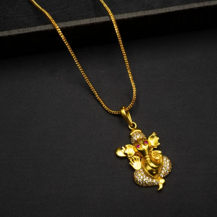 Ganesh%20Locket%20With%20Gold%20Plated%20Chain%20-%20Image%202
