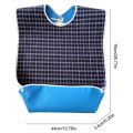 Clothes Protector PVC Adult Mealtime Bibs Detachable Waterproof Clothes Bib With Bottom Pocket Resuable Disability Aid Aprons Old People. 