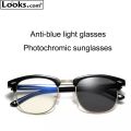 Metal Frame Blue Ray Cut Club Master Color Changing Trendy Light Blocking Premium Glasses 100% UV Protection Pretty Looks Computer Glasses. 