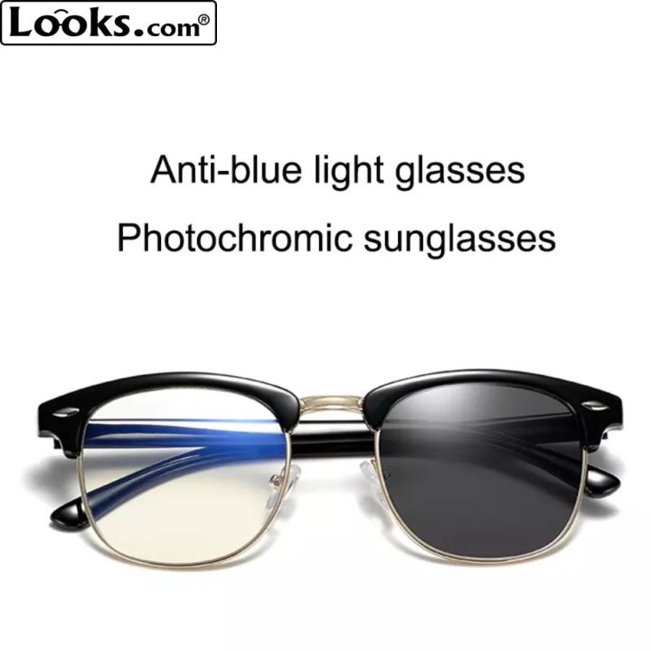 Metal Frame Blue Ray Cut Club Master Color Changing Trendy Light Blocking Premium Glasses 100% UV Protection Pretty Looks Computer Glasses