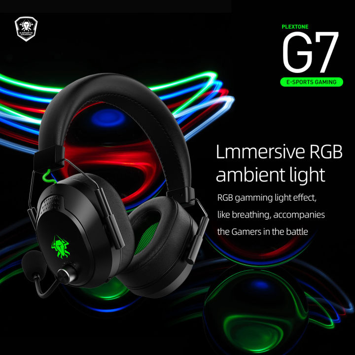Plextone%20G7%20Flash%20Speed%20RGB%20Chroma%20LED%20Wireless%20Bluetooth%205.1%20Gaming%20Headset%20With%20ENC%20Detachable%20Mic%20For%20E-sport%20Gaming%20-%20Image%204