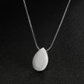 ARELENE 1 Set Teardrop Shape Of Waterdrop Cremation Urn Necklace & 1 Pair You Heart Shape Couple Key Chain Ring. 