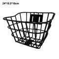 New Easy To Install Bicycle Rear Basket Metal Fixed Durable Bike Rear Basket Adjustable Black Backpack Storage Children's Folding Bike Accessories. 