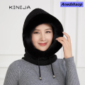 Anedshaop Winter Hats for Women Balaclava Fur Beanie Warm Bonnets Wholesale New Hat Scarf Mask Set Lil Peep Plush Female Winter Head Hood 2021. 