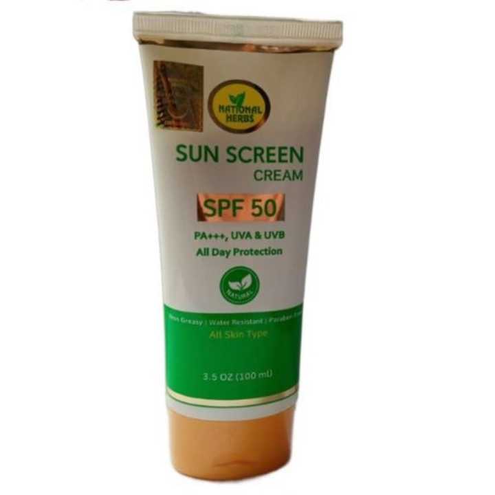 National Herb Sun Screen Cream 100ml SPF 50 +++ For Healthy Skin
